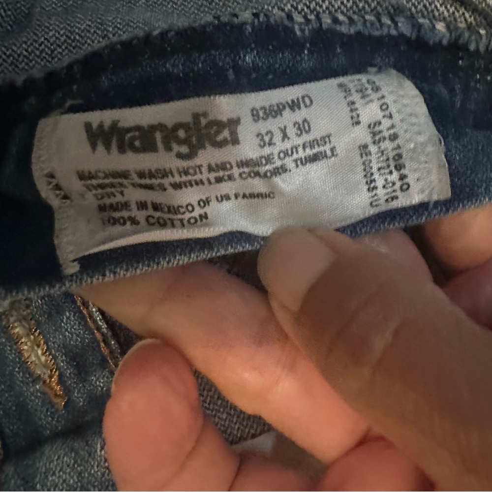 Wrangler Jeans Cowboy Original Fit Blue Straight Western Denim 936 Size 32x30 - Picture 7 of 9